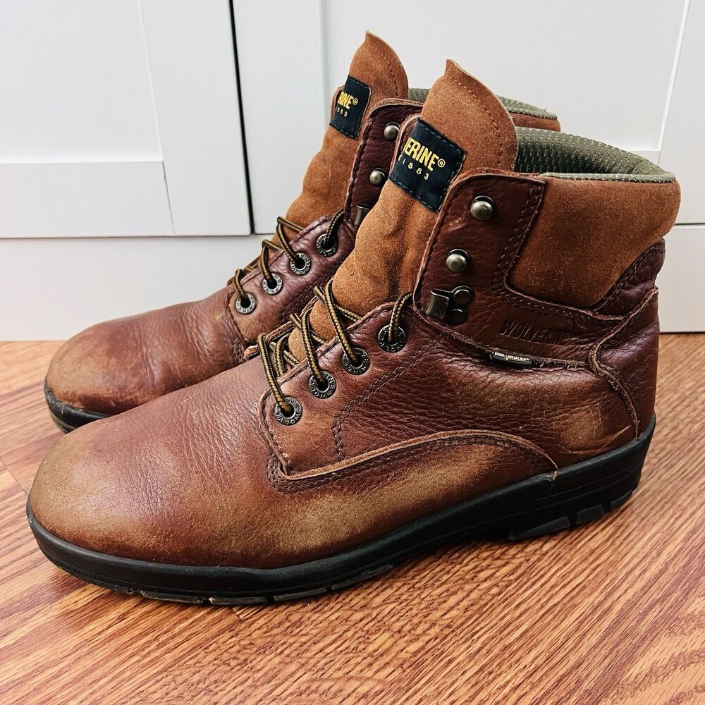 Wolverine Boots Mens Size 11W Icon Composite Toe Work Rust Leather DuraShocks